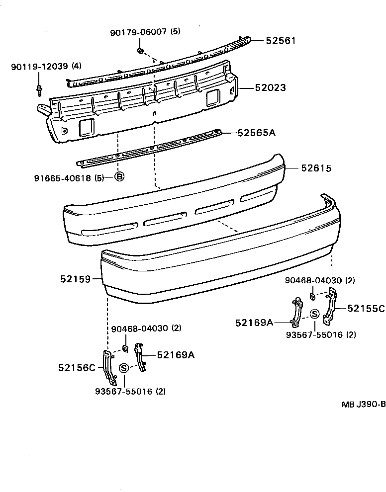  CELICA |  REAR BUMPER BUMPER STAY