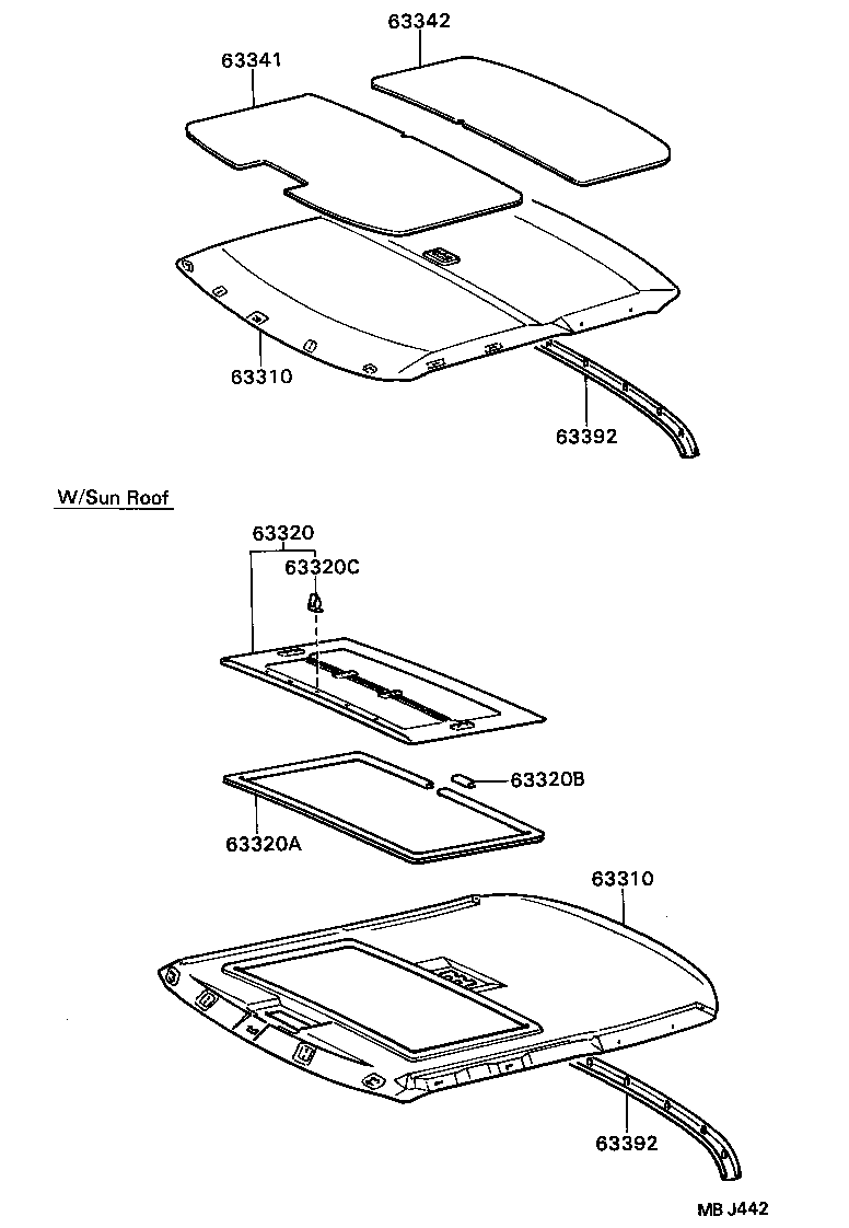  CELICA |  ROOF HEADLINING SILENCER PAD