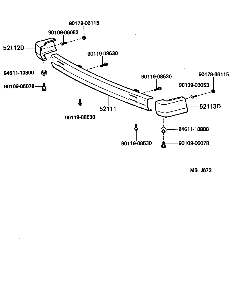  DYNA 100 |  FRONT BUMPER BUMPER STAY