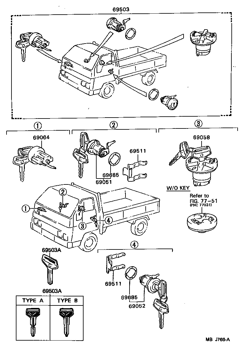  DYNA 100 |  LOCK CYLINDER SET