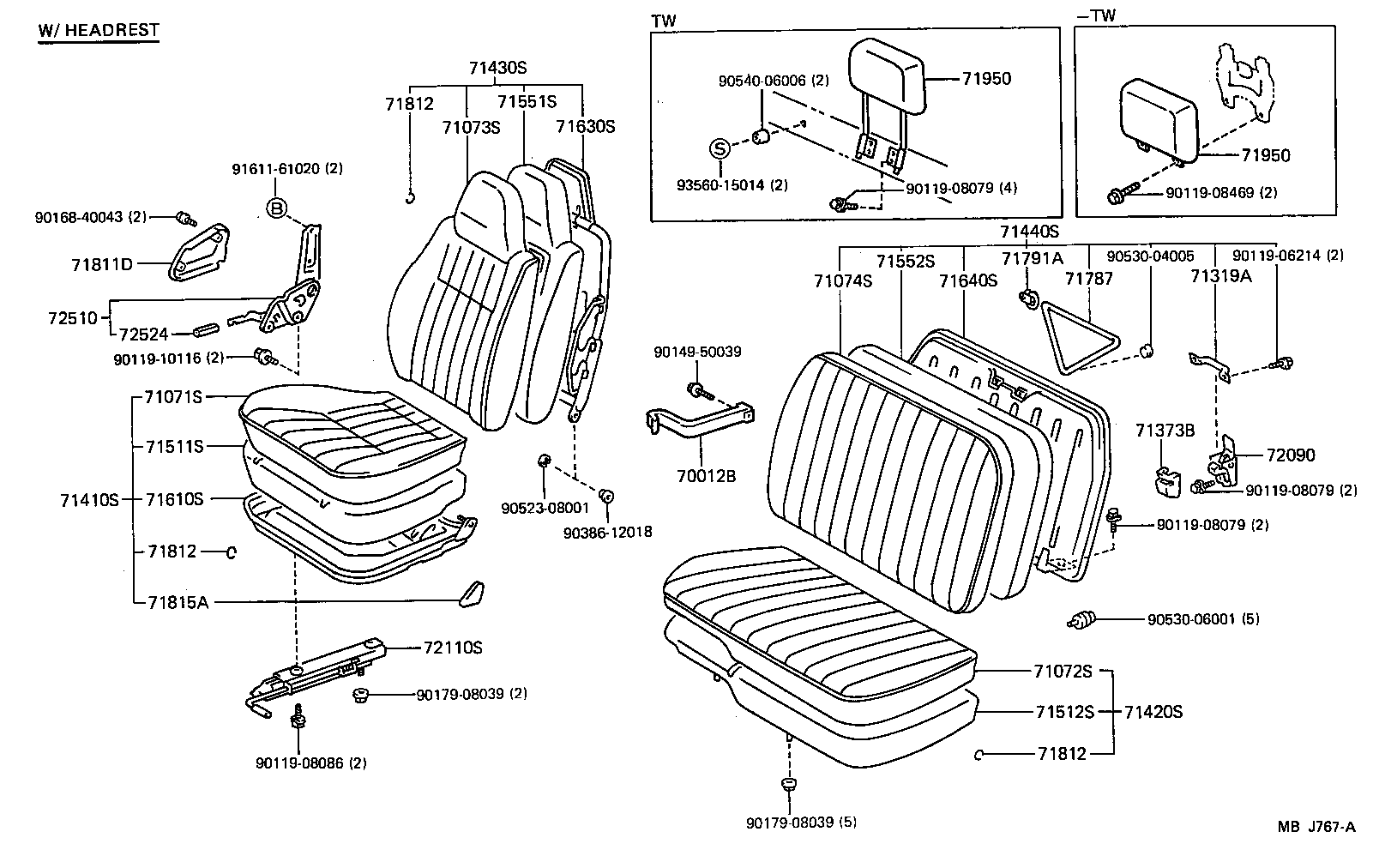  DYNA 100 |  SEAT SEAT TRACK