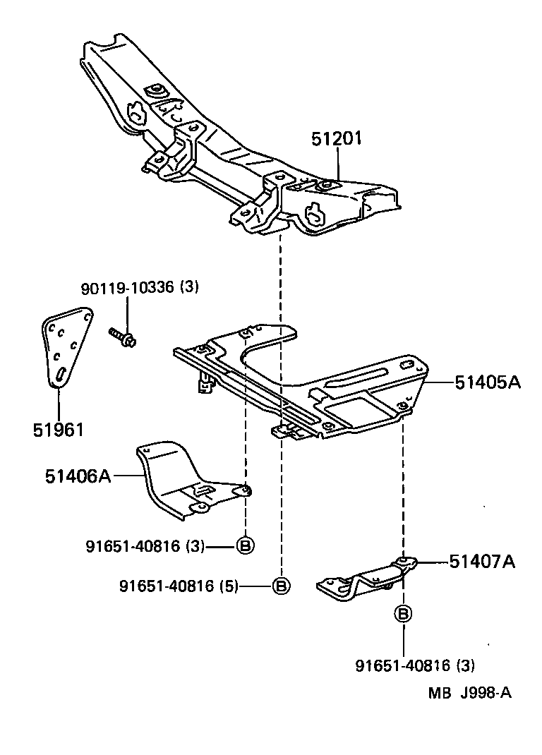  LITEACE VAN WAGON |  SUSPENSION CROSSMEMBER UNDER COVER