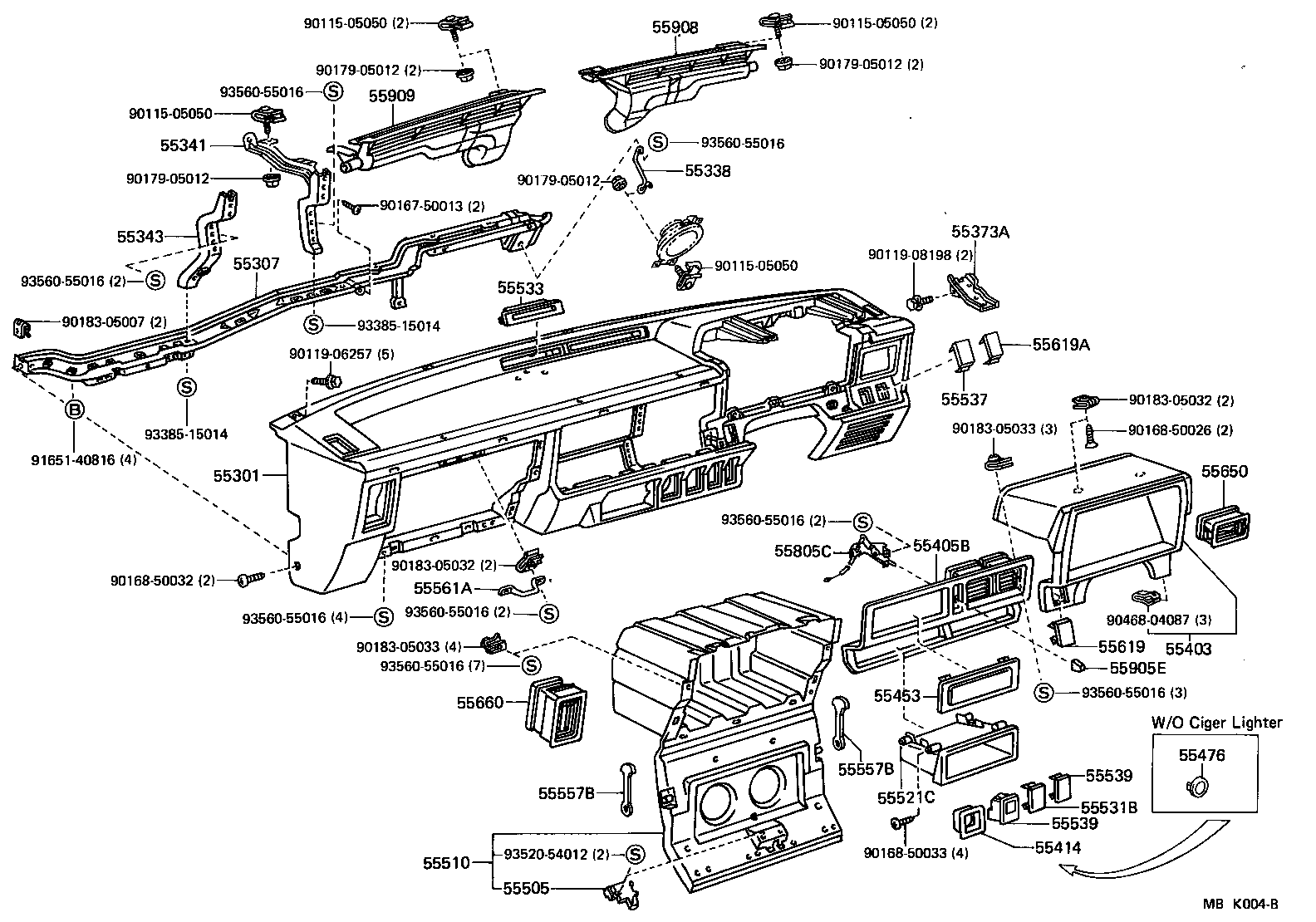 LITEACE VAN WAGON |  INSTRUMENT PANEL GLOVE COMPARTMENT