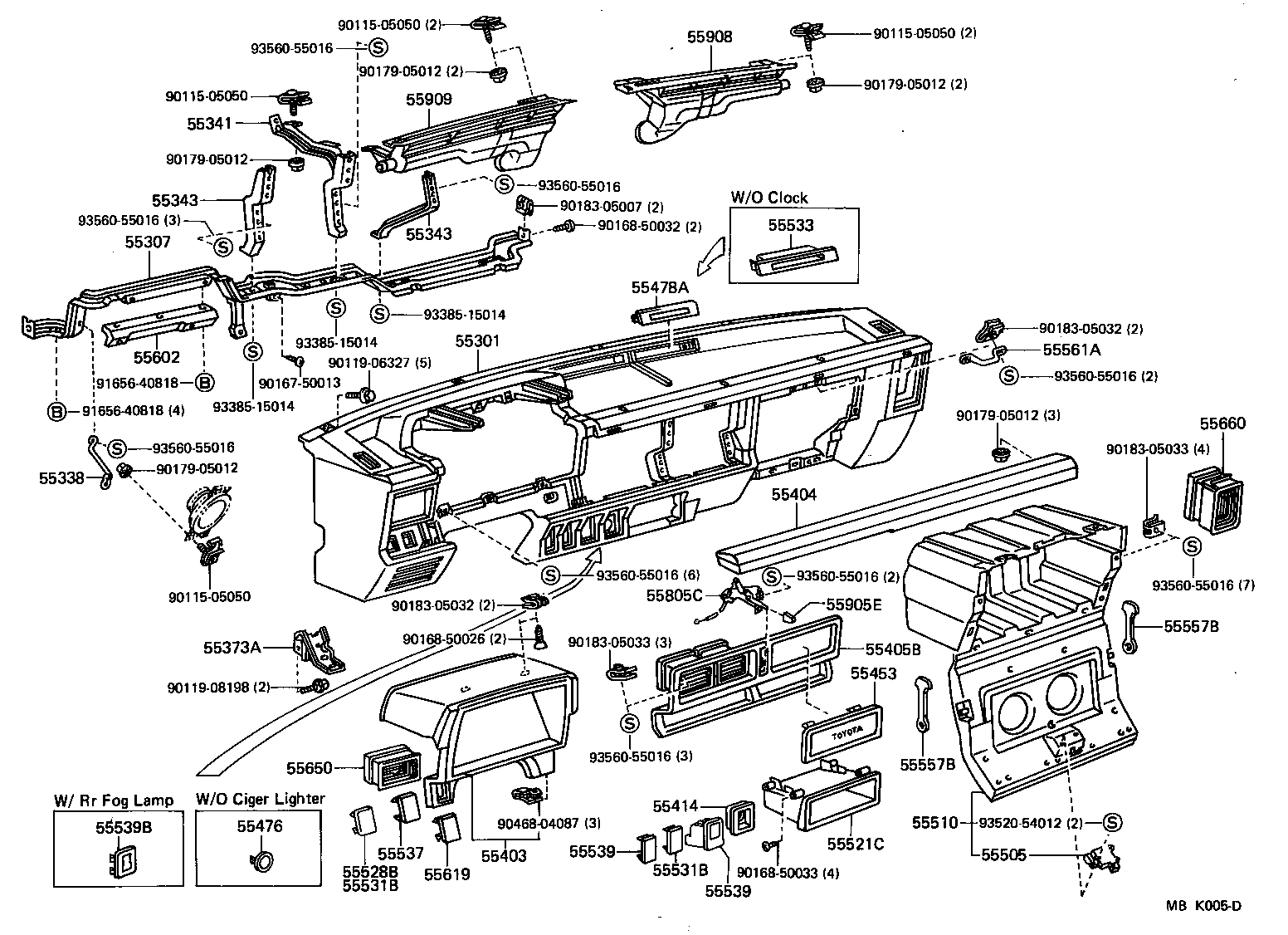  LITEACE VAN WAGON |  INSTRUMENT PANEL GLOVE COMPARTMENT