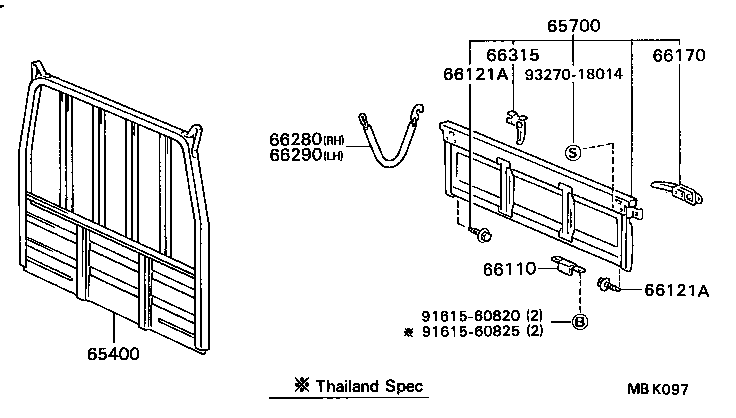  DYNA |  REAR BODY GUARD FRAME TAIL GATE