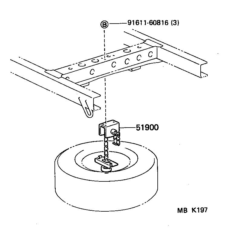  DYNA 100 |  SPARE WHEEL CARRIER