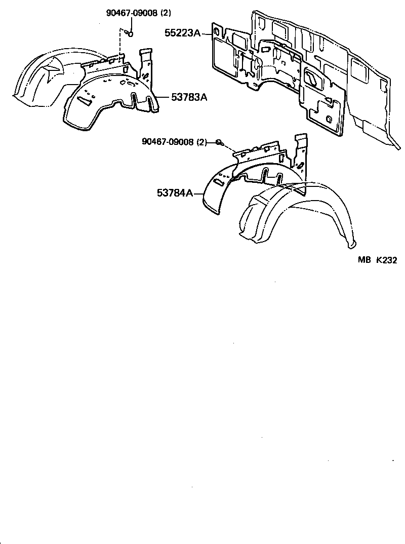  LAND CRUISER 60 62 |  FRONT FENDER APRON DASH PANEL