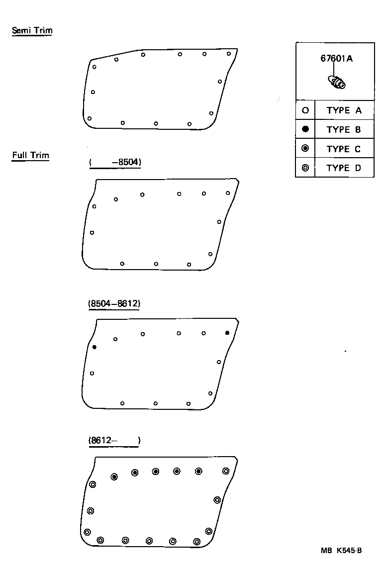  STARLET |  FRONT DOOR PANEL GLASS