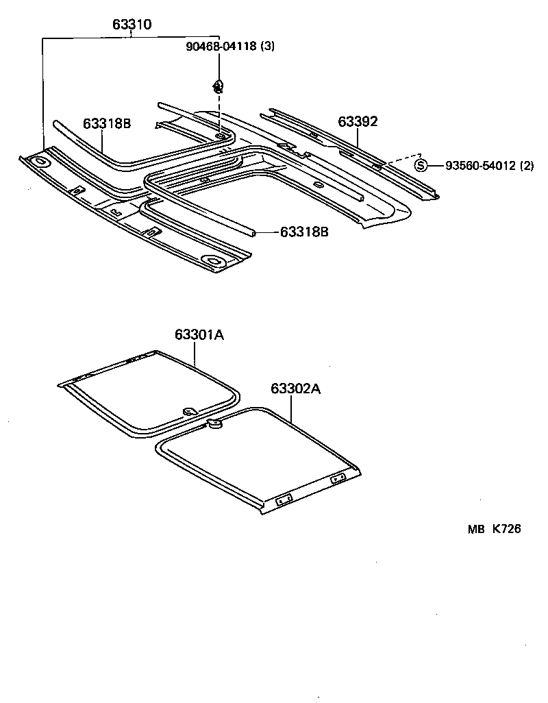  MR2 |  ROOF HEADLINING SILENCER PAD