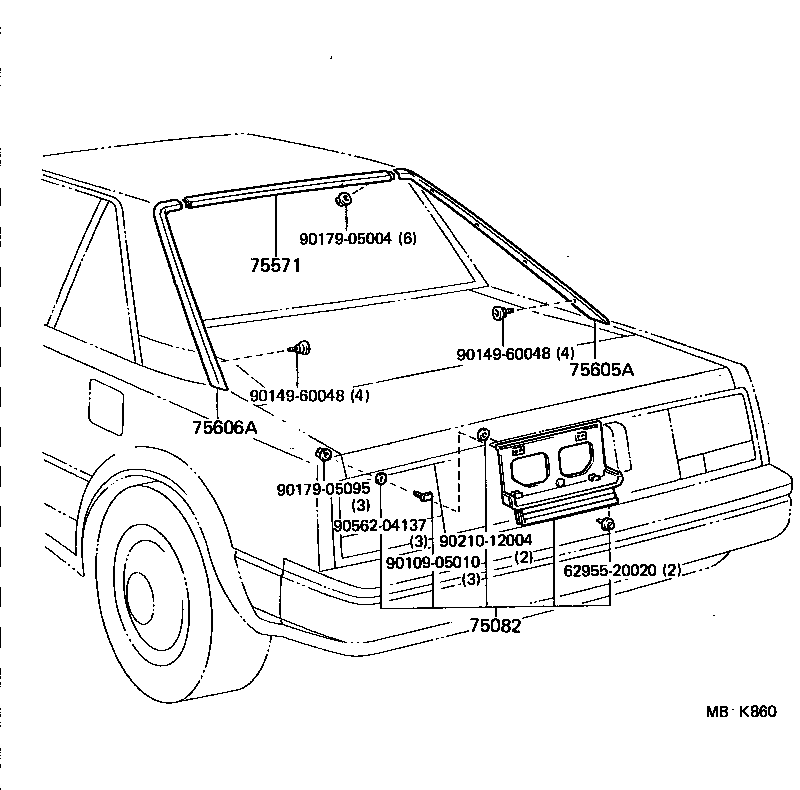  MR2 |  REAR MOULDING