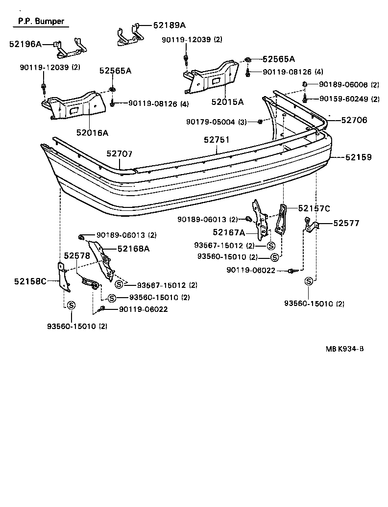  CAMRY |  REAR BUMPER BUMPER STAY