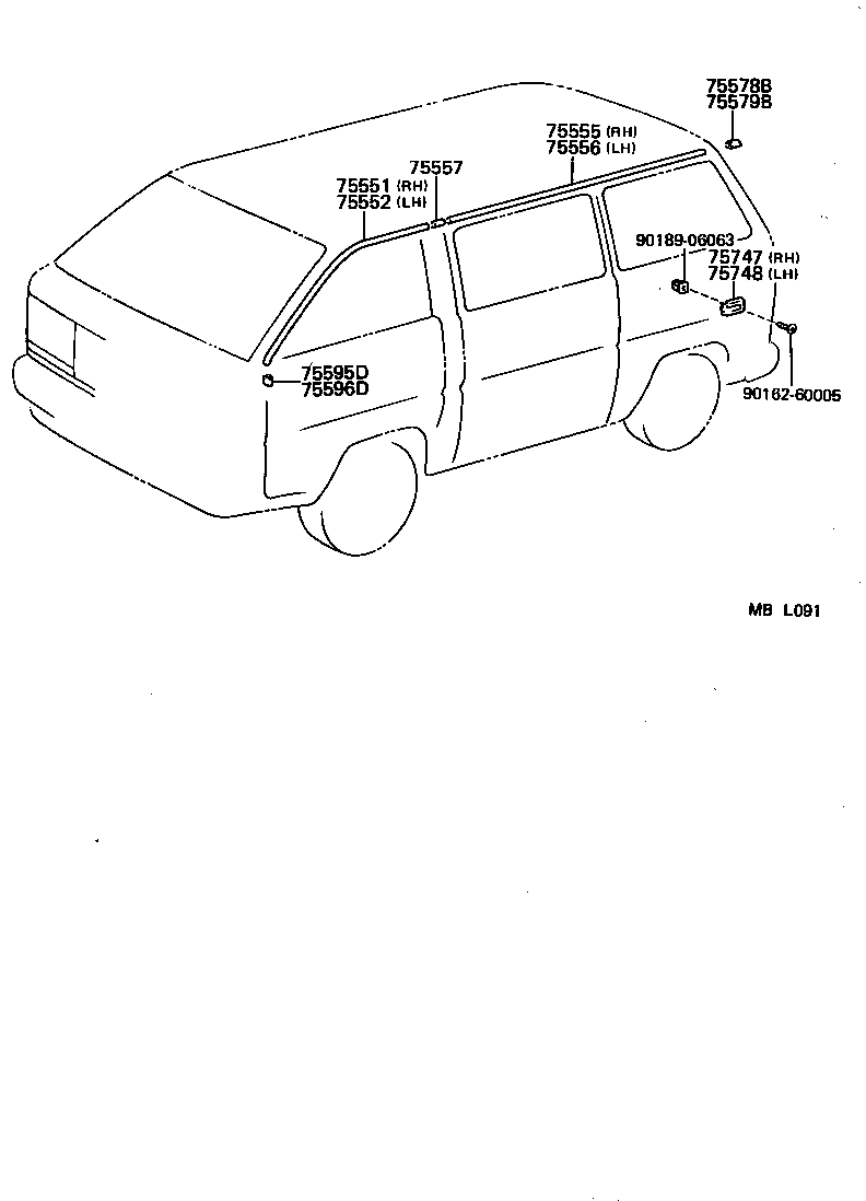  LITEACE VAN WAGON |  MOULDING