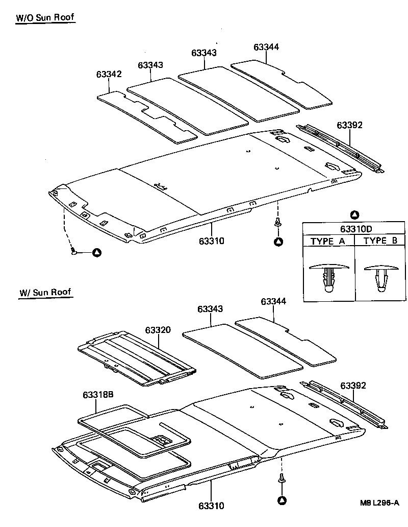  CAMRY |  ROOF HEADLINING SILENCER PAD