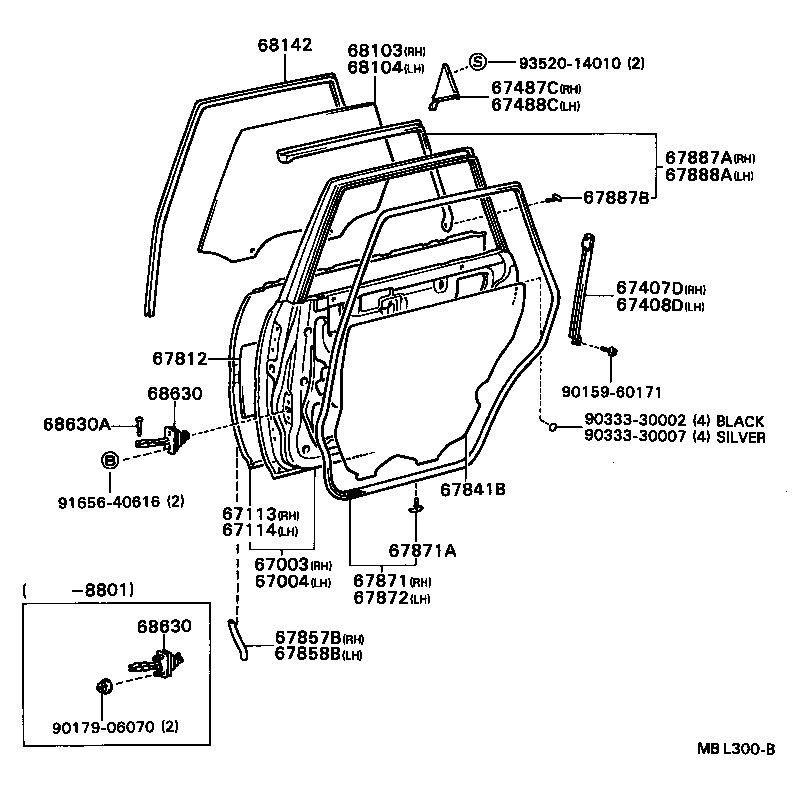  CAMRY |  REAR DOOR PANEL GLASS