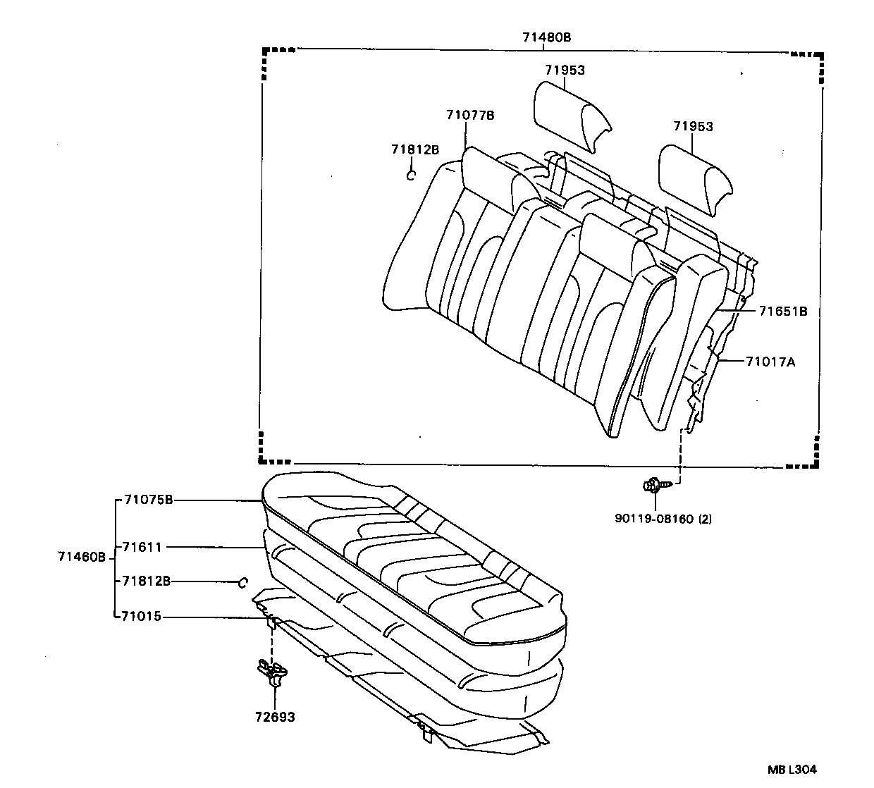  CAMRY |  REAR SEAT SEAT TRACK
