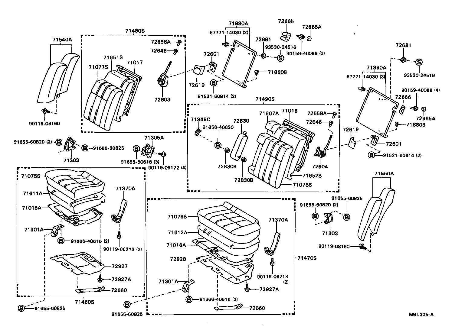  CAMRY |  REAR SEAT SEAT TRACK