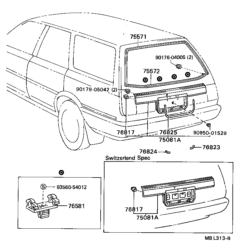  CAMRY |  REAR MOULDING