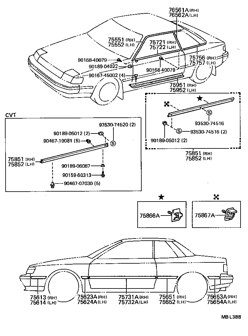  CELICA |  SIDE MOULDING
