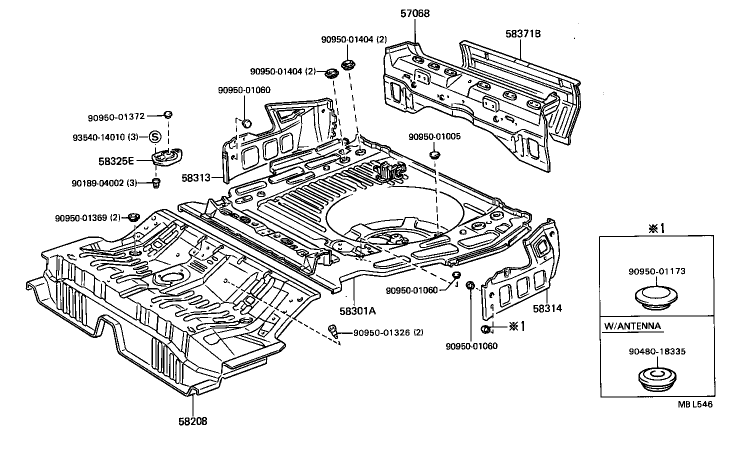  CAMRY |  FLOOR PAN LOWER BACK PANEL