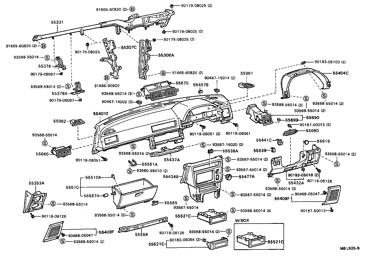 CELICA |  INSTRUMENT PANEL GLOVE COMPARTMENT