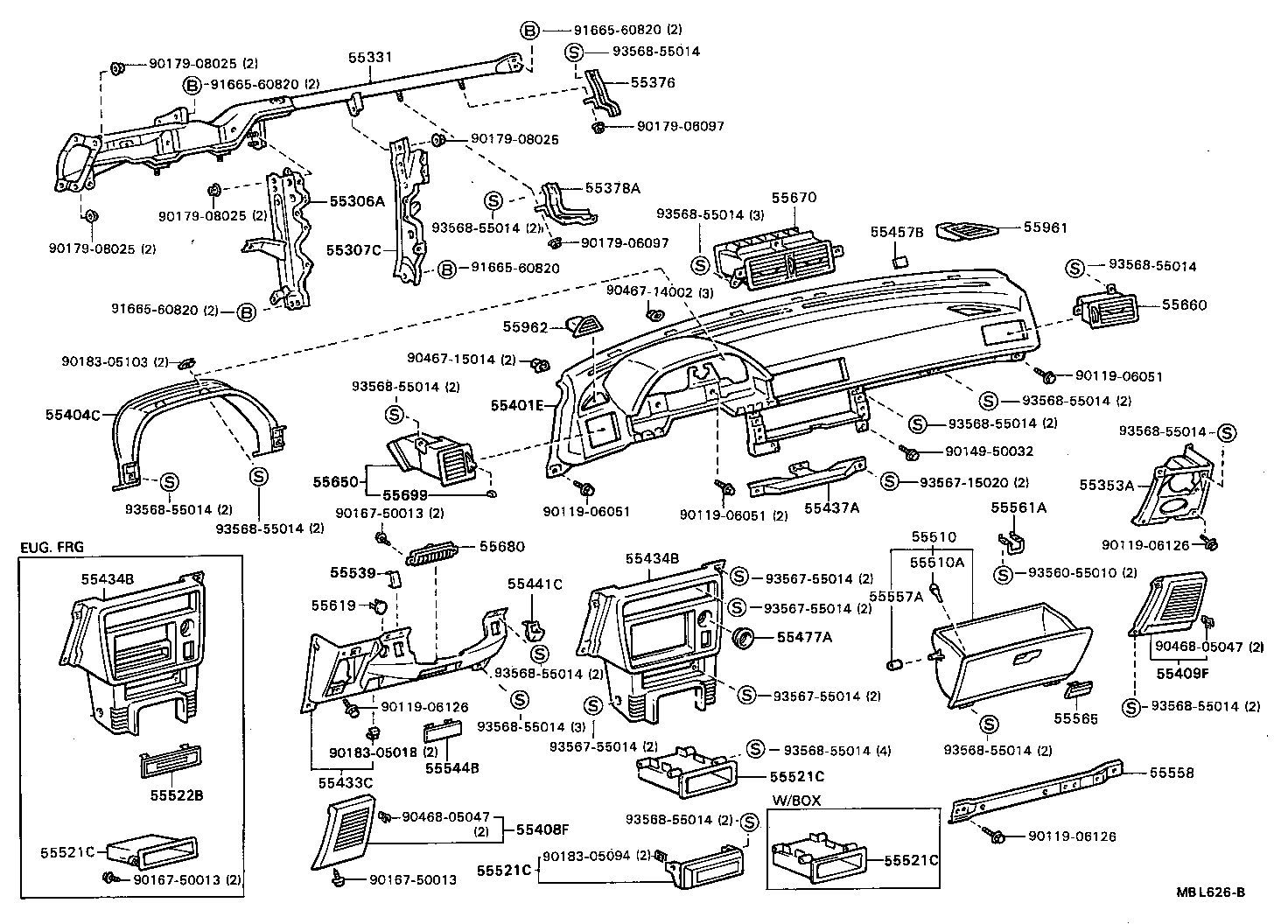  CELICA |  INSTRUMENT PANEL GLOVE COMPARTMENT