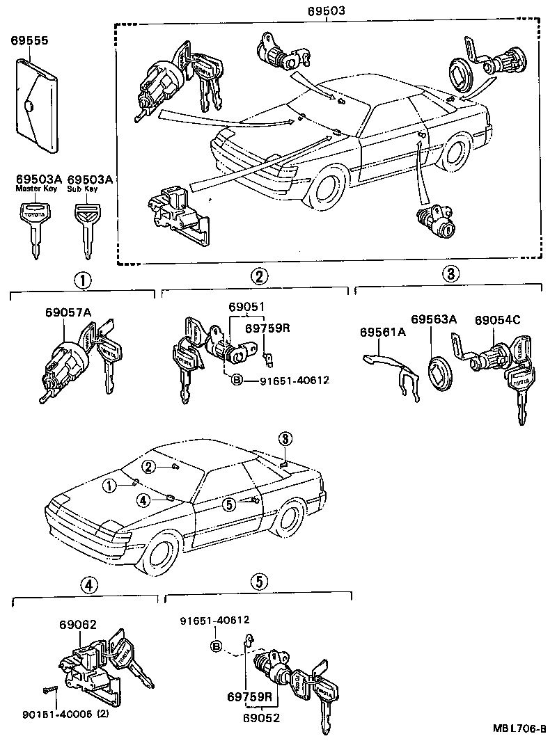  CELICA |  LOCK CYLINDER SET