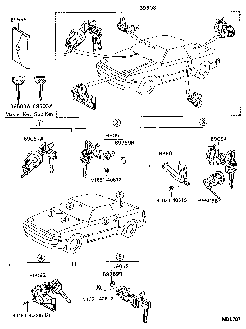 CELICA |  LOCK CYLINDER SET