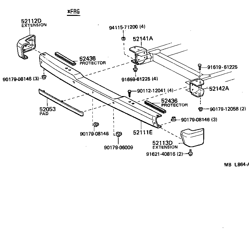  LAND CRUISER 60 62 |  FRONT BUMPER BUMPER STAY