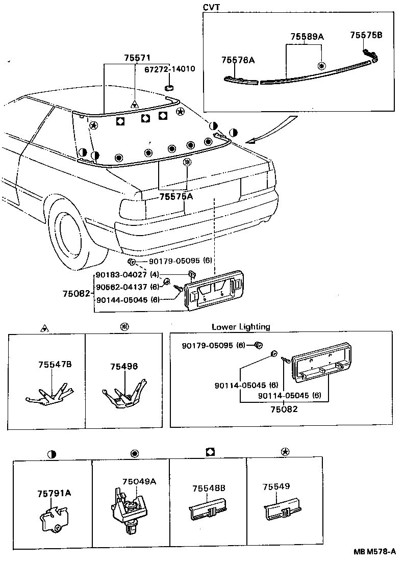  CELICA |  REAR MOULDING