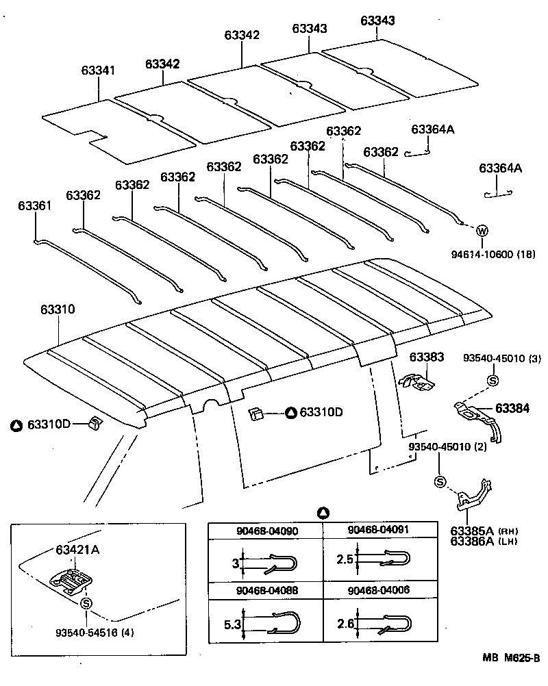 HIACE VAN COMUTER |  ROOF HEADLINING SILENCER PAD