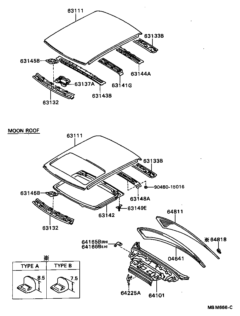  CARINA 2 |  ROOF PANEL BACK WINDOW GLASS