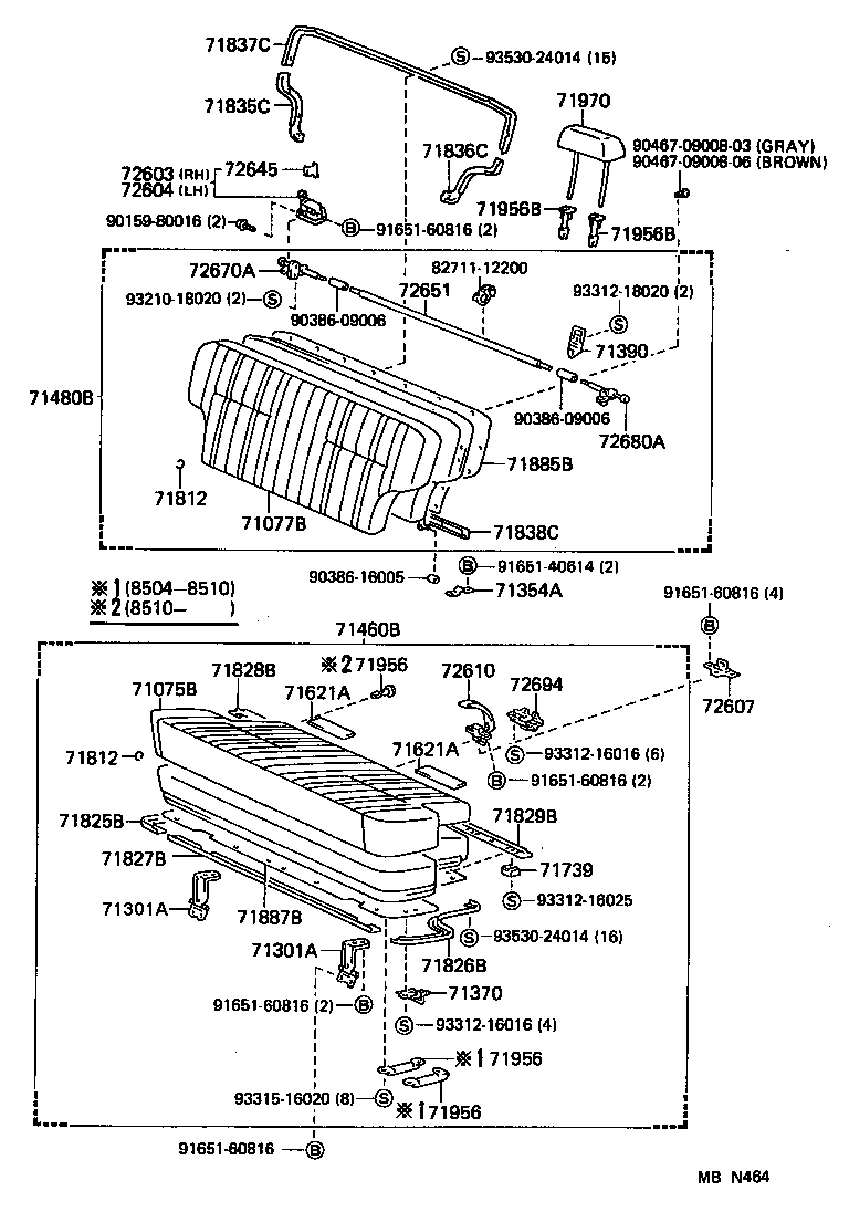  LAND CRUISER 60 |  SEAT SEAT TRACK