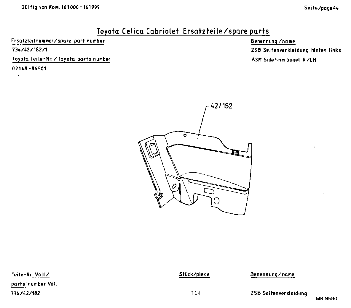  CELICA |  CELICA CONVERTIBLE PARTS