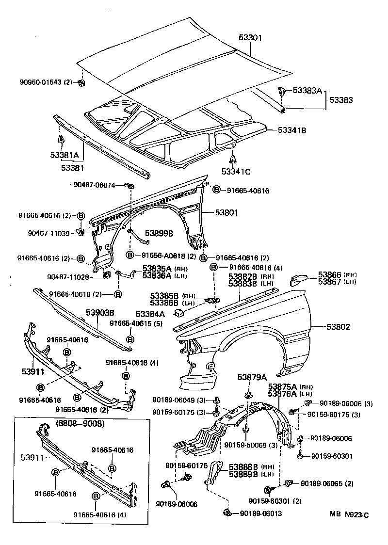  CAMRY JPP |  HOOD FRONT FENDER