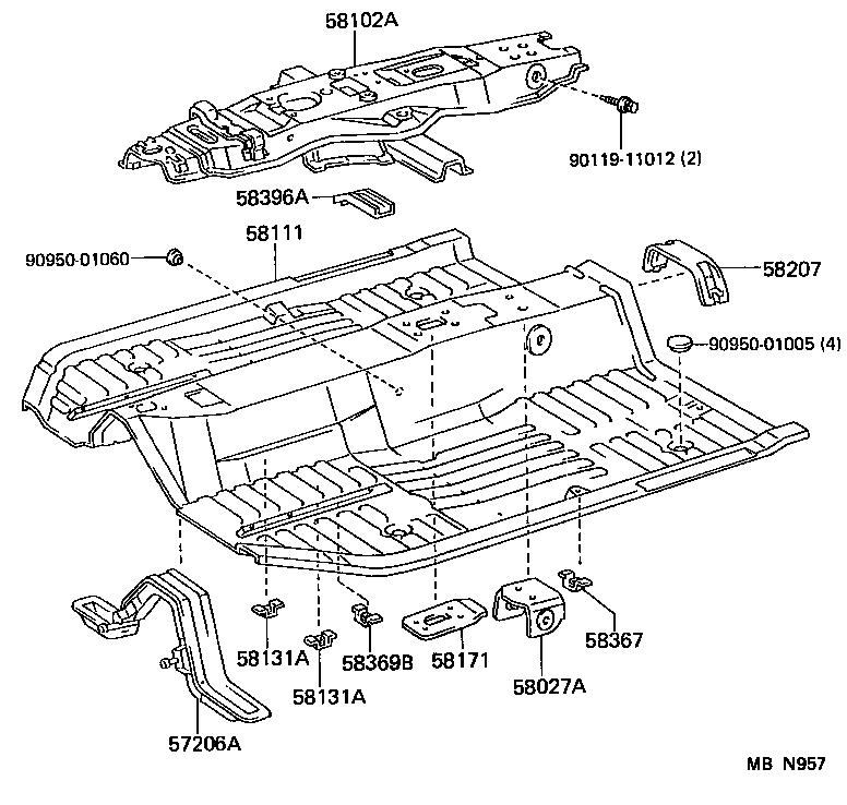  CAMRY JPP |  FLOOR PAN LOWER BACK PANEL