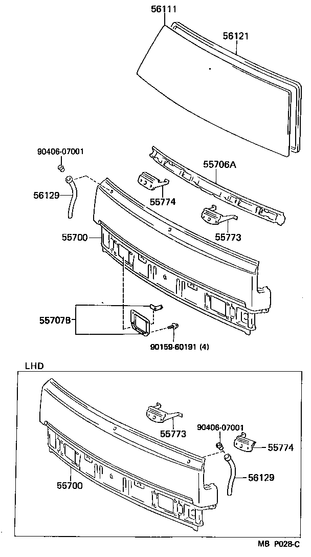  DYNA100 |  FRONT PANEL WINDSHIELD GLASS