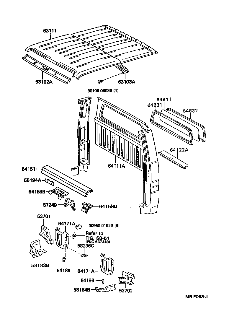  DYNA100 |  ROOF PANEL BACK PANEL