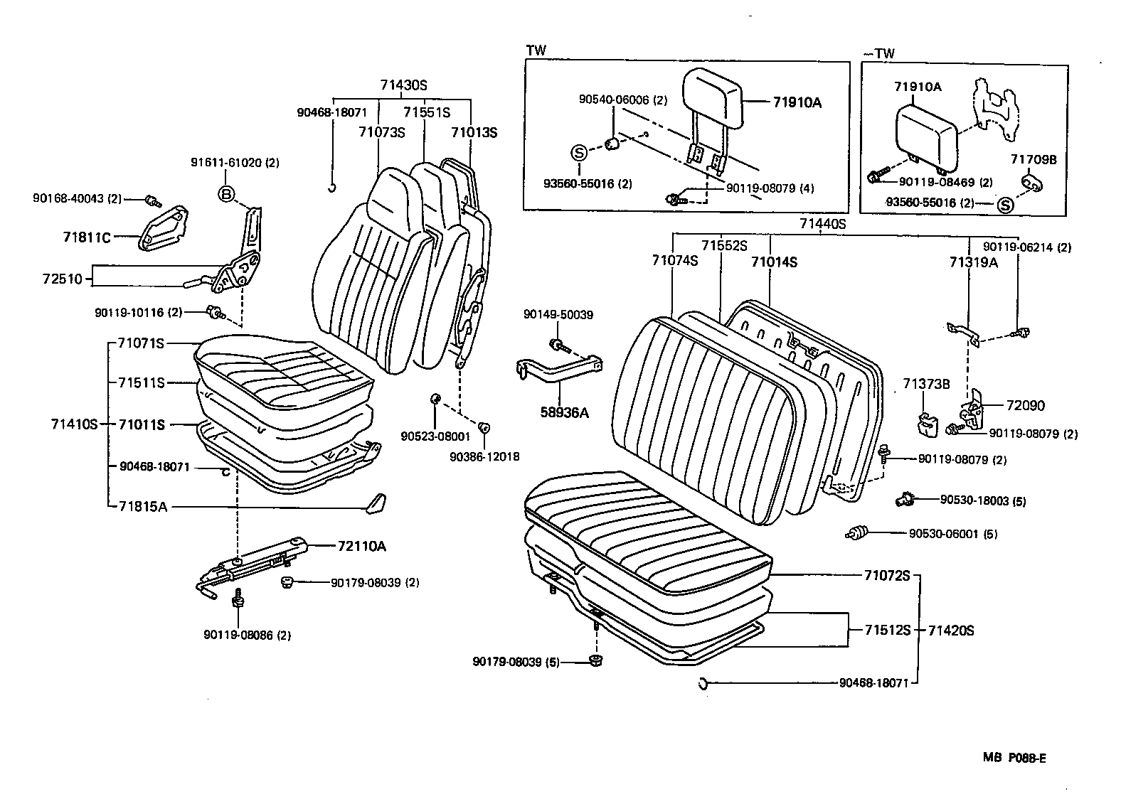  DYNA100 |  SEAT SEAT TRACK