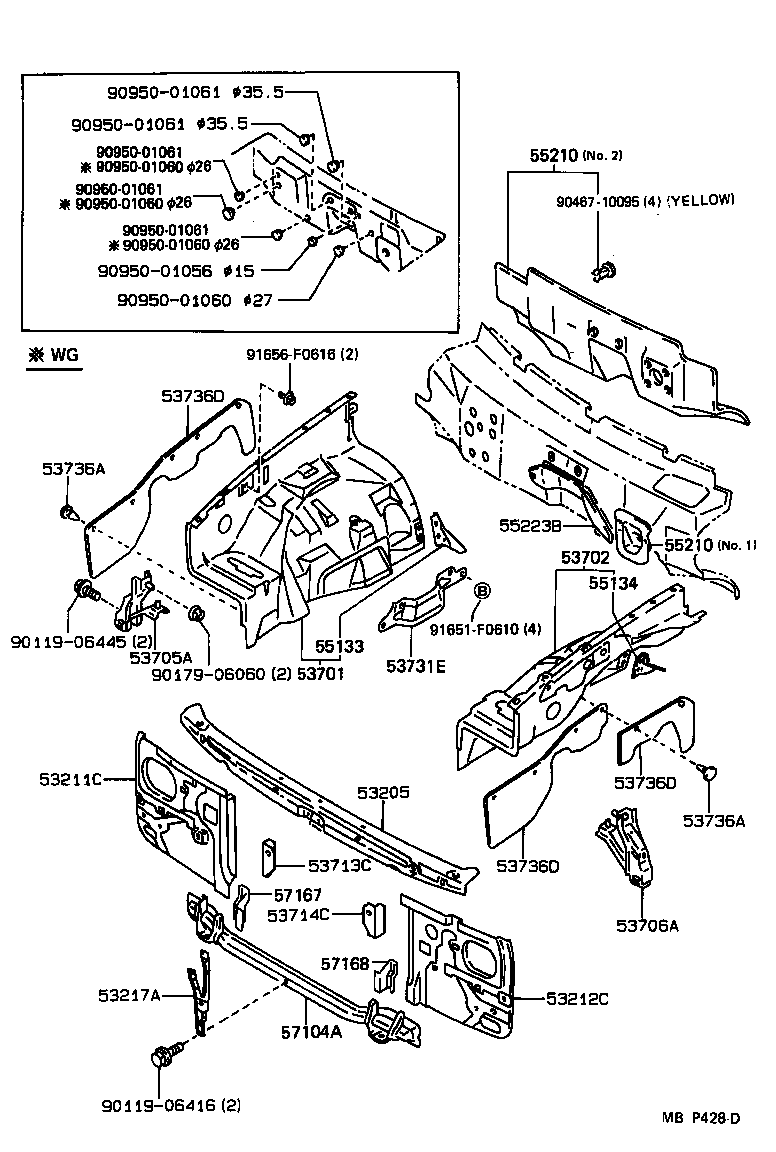  4 RUNNER TRUCK |  FRONT FENDER APRON DASH PANEL