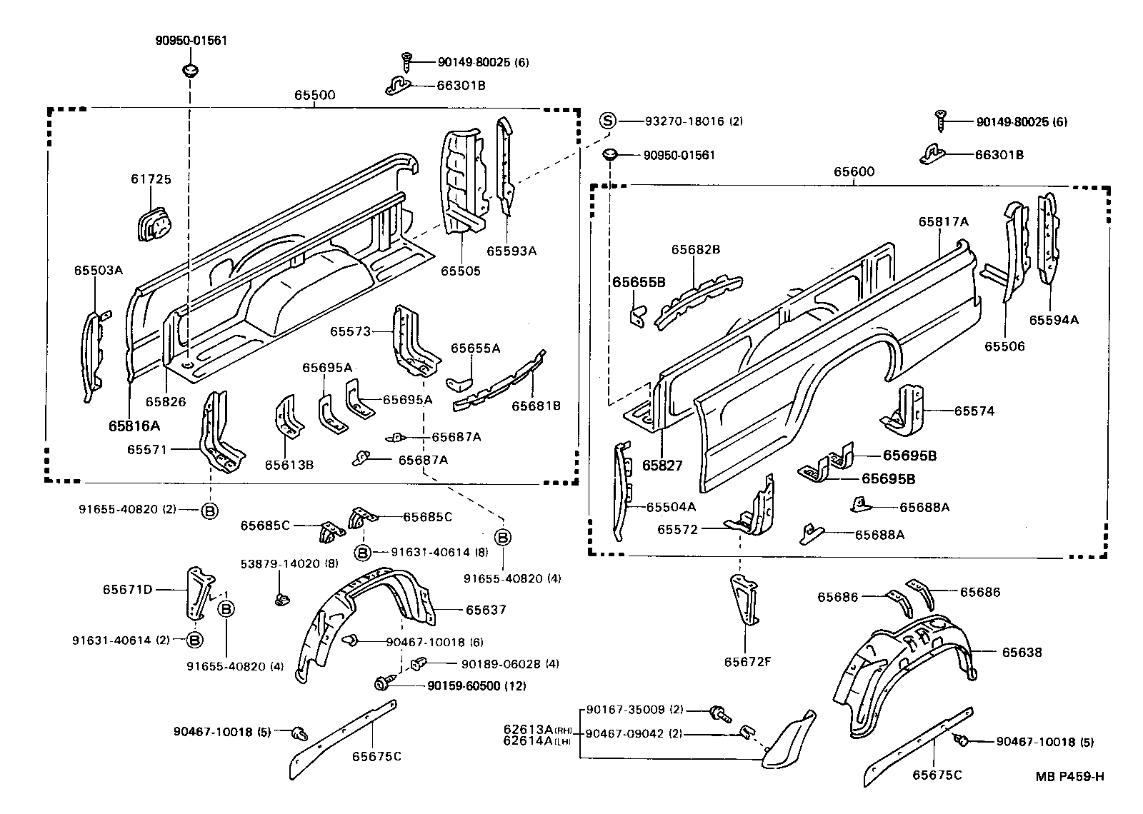  4 RUNNER TRUCK |  REAR BODY SIDE PANEL