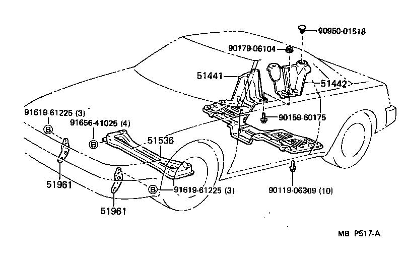  MR2 |  SUSPENSION CROSSMEMBER UNDER COVER