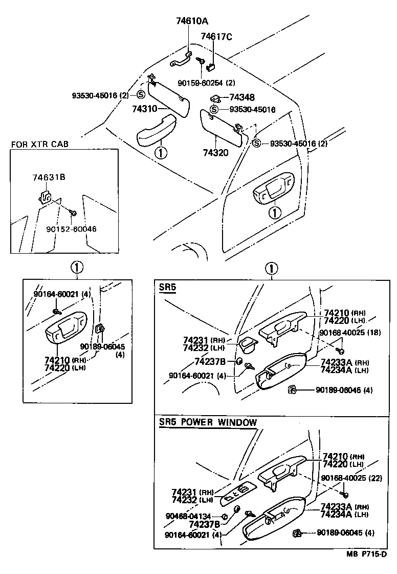  4 RUNNER TRUCK |  ARMREST VISOR