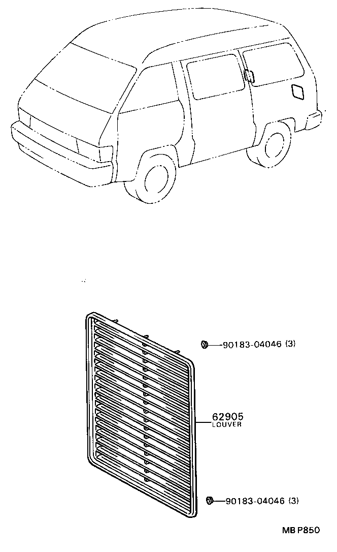  MODEL F |  REAR VENTILATOR ROOF VENTILATOR