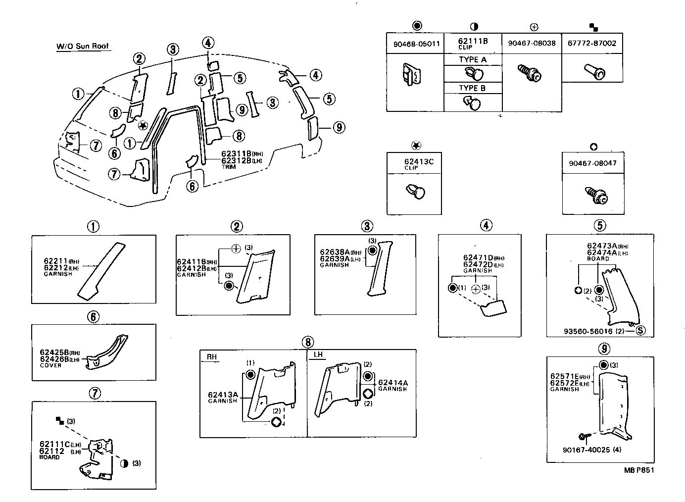  MODEL F |  INSIDE TRIM BOARD