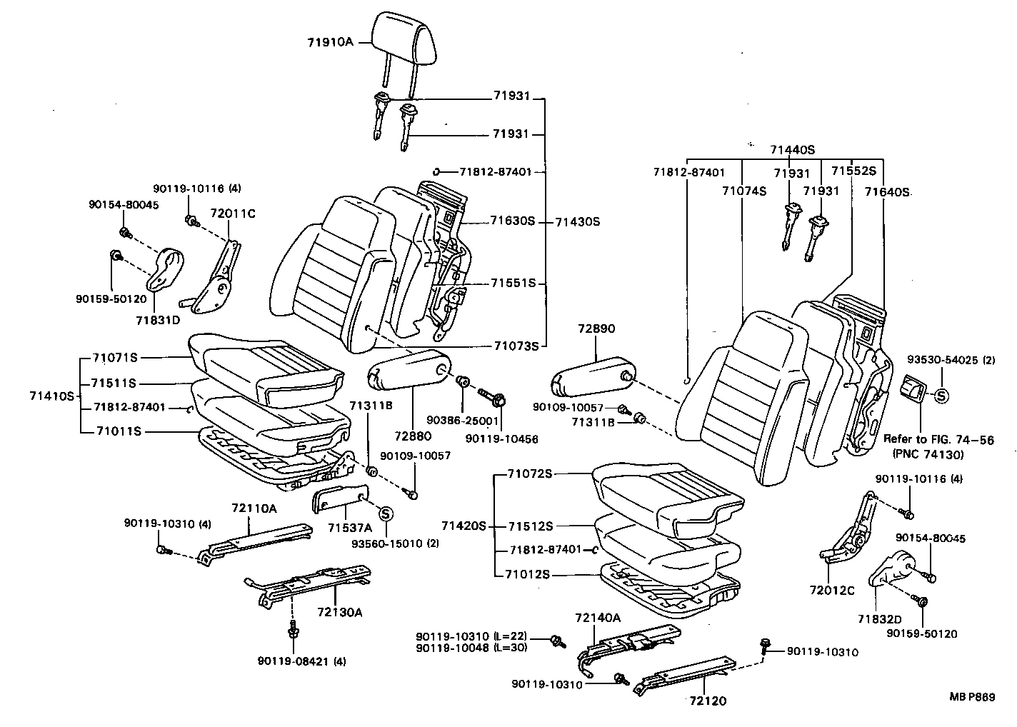  MODEL F |  SEAT SEAT TRACK