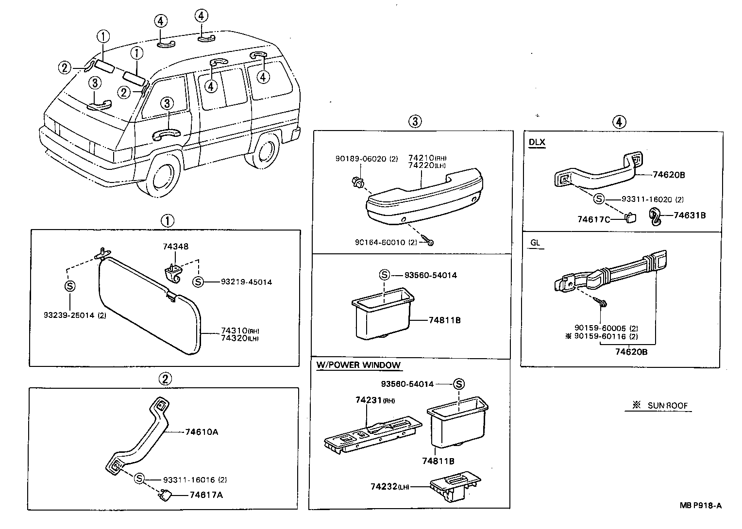 MODEL F |  ARMREST VISOR
