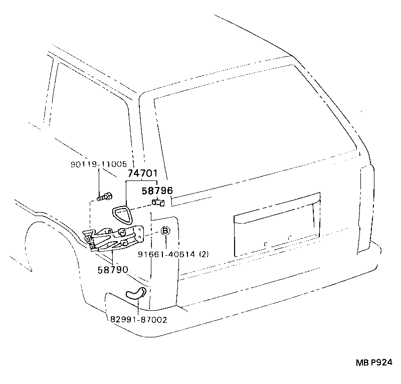  MODEL F |  TOOL BOX LICENSE PLATE BRACKET