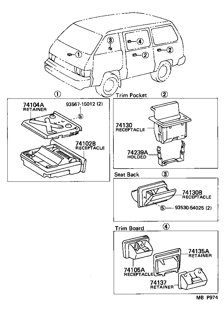  VAN |  ASH RECEPTACLE