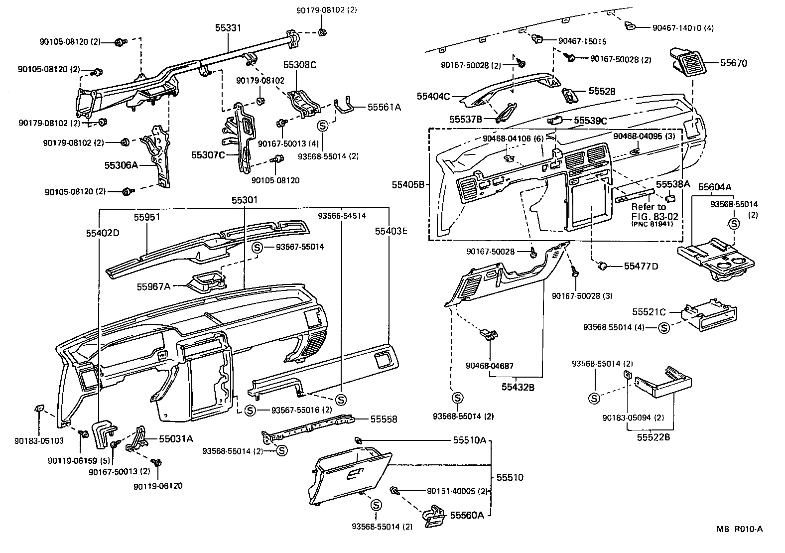 TERCEL |  INSTRUMENT PANEL GLOVE COMPARTMENT