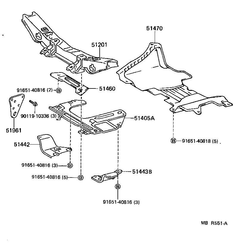  LITEACE VAN WAGON |  SUSPENSION CROSSMEMBER UNDER COVER